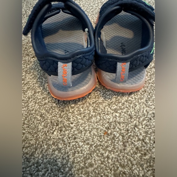 Carter's Kasai Toddler Boys Light Up Sandals Blue Dinosaur size 6 summer shoes - Picture 6 of 11